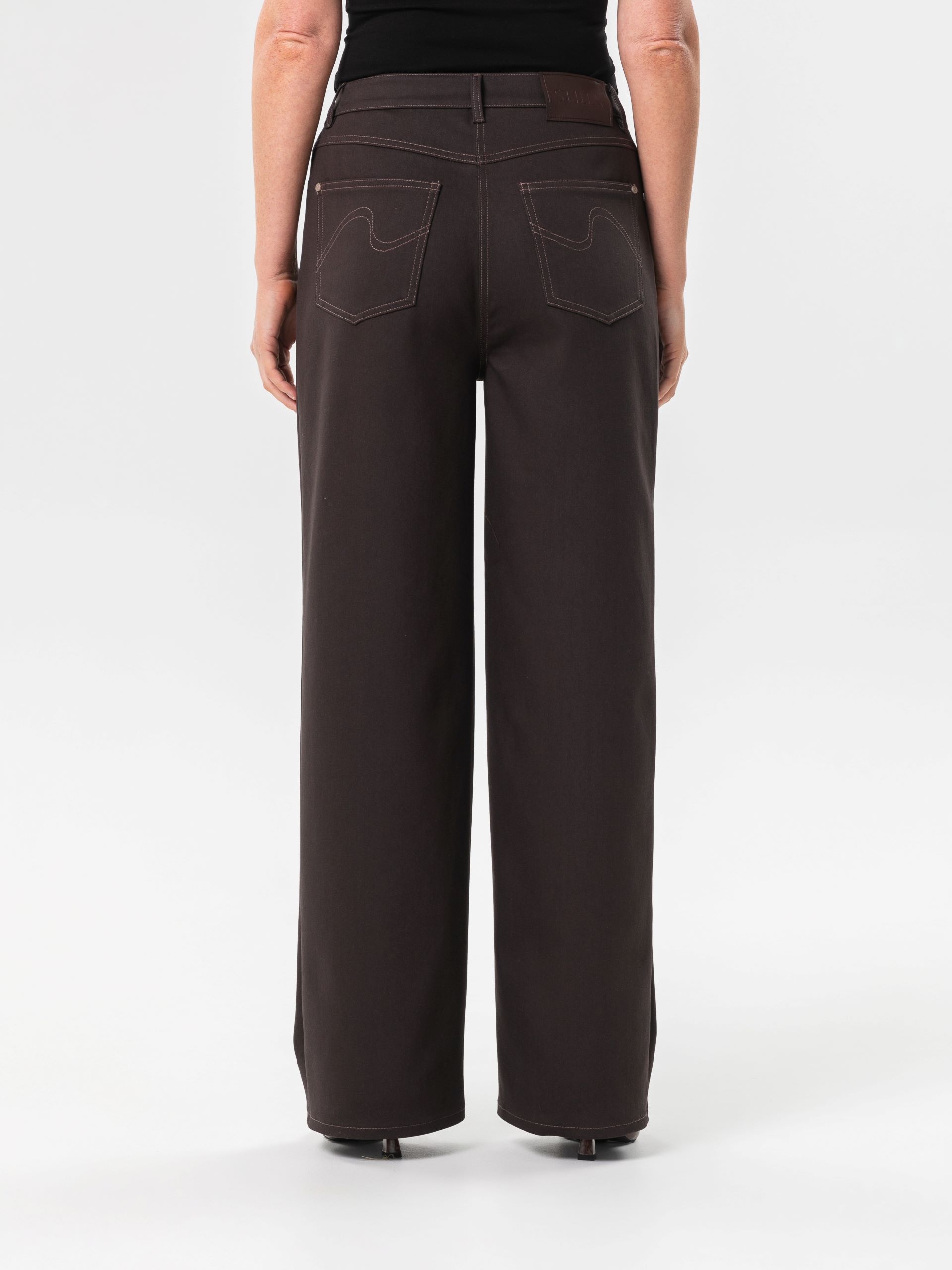 Джинсы прямые в цвете чёрный кофе Priz(фото6)