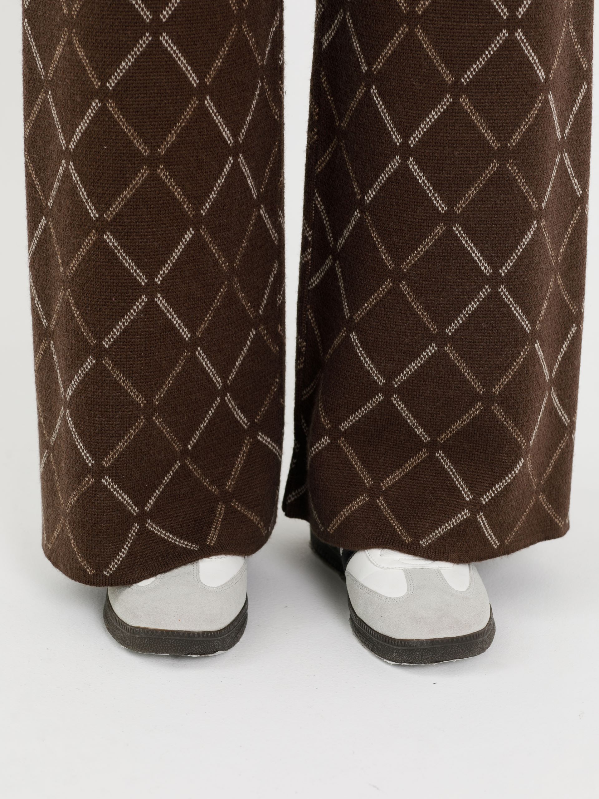 Брюки вязаные коричневого цвета  Priz(фото6)