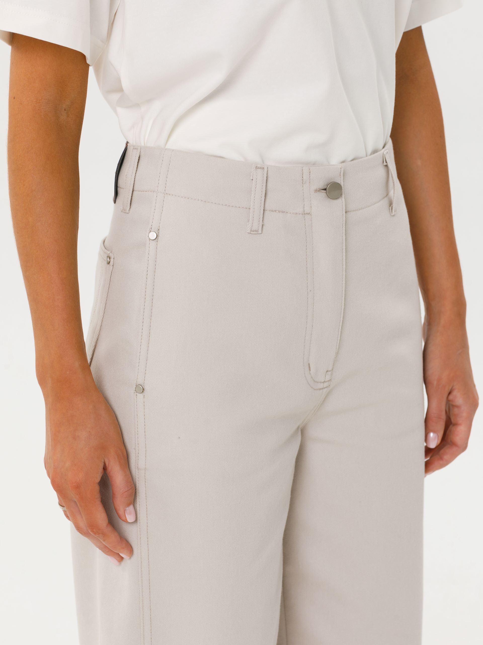 Брюки укороченные в цвете сафари Priz(фото3)