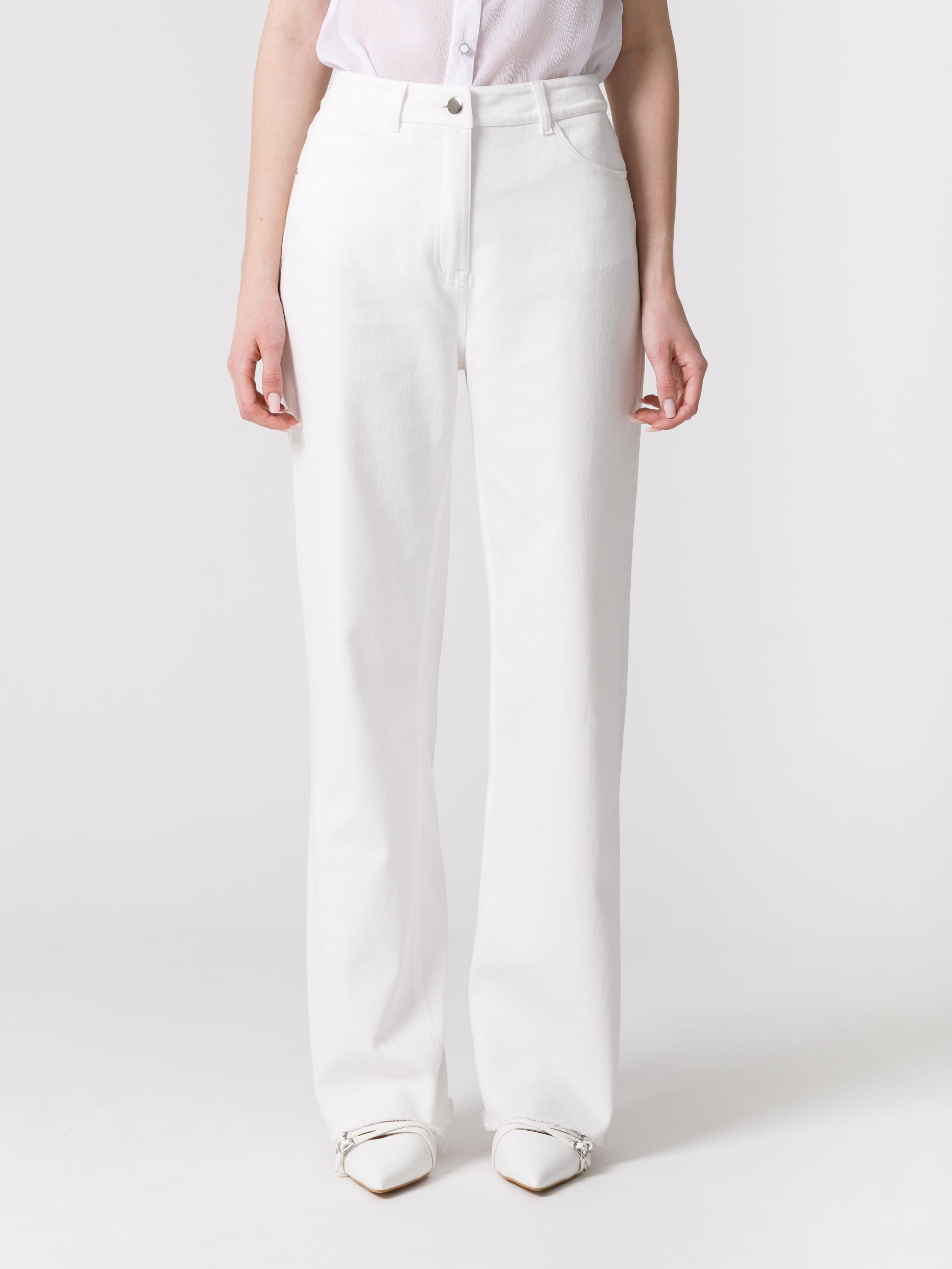 Джинсы молочного цвета на каждый день Priz(фото3)