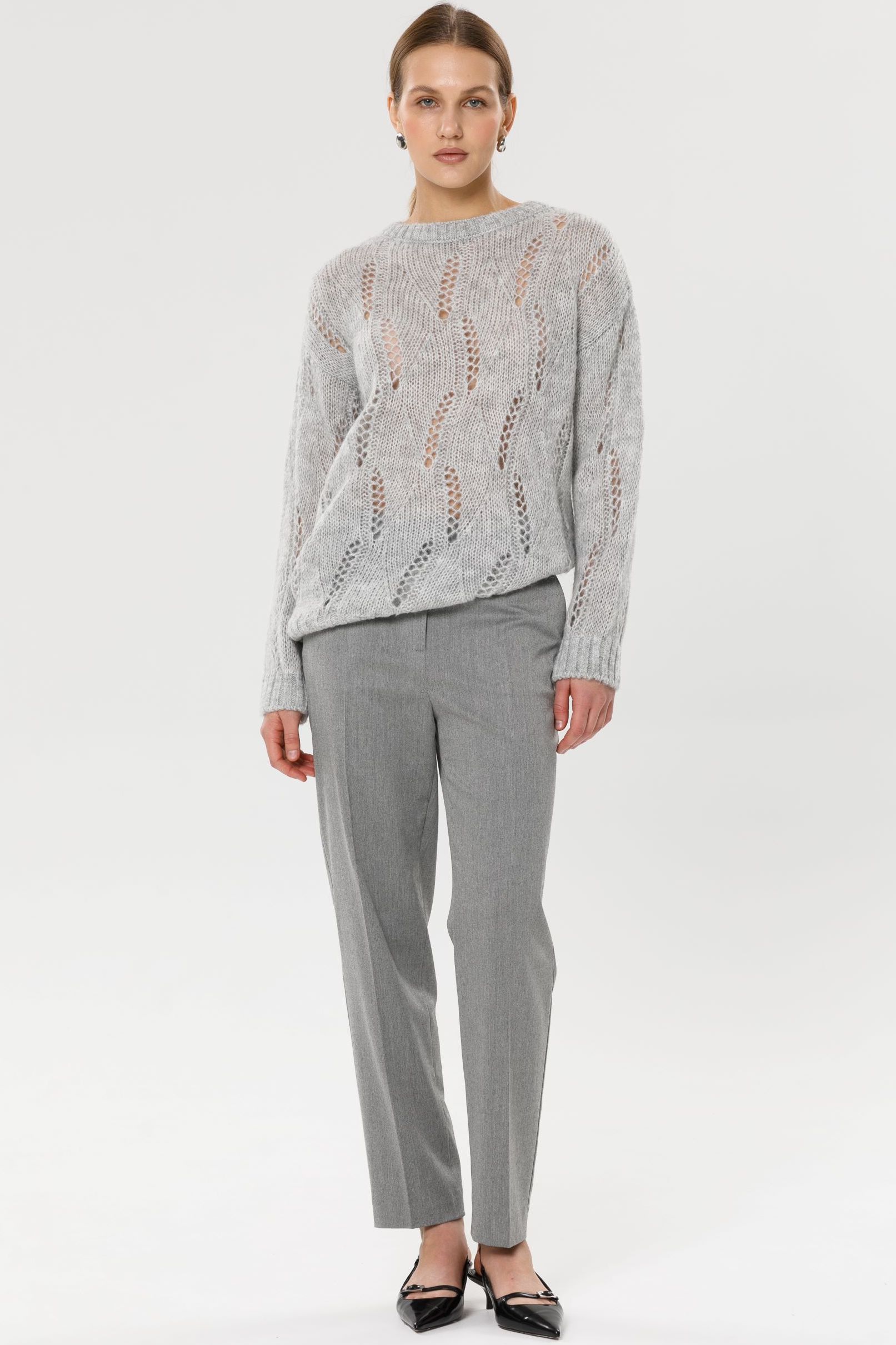 Брюки светло-серые укороченные Priz