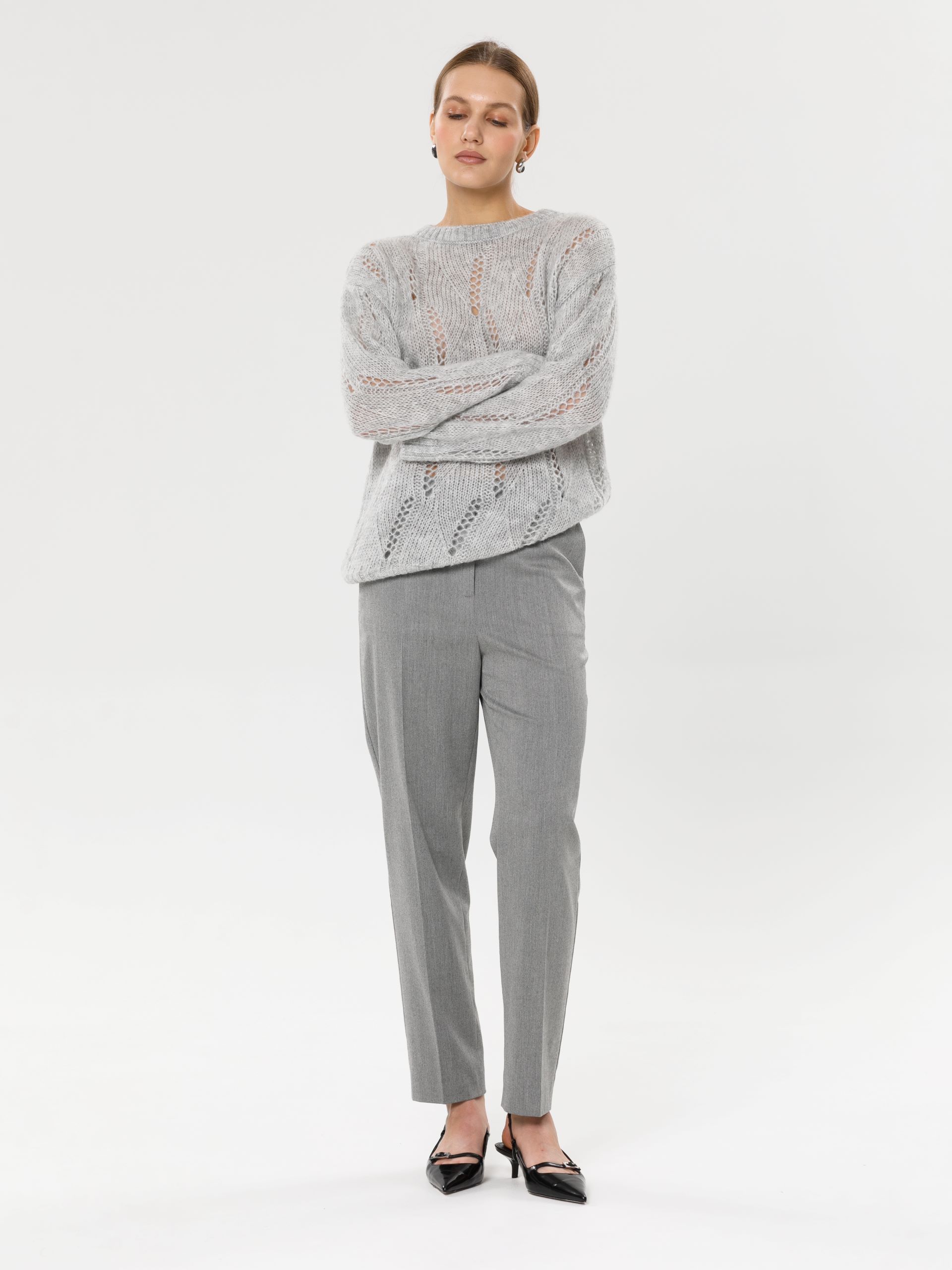 Брюки светло-серые укороченные Priz(фото2)