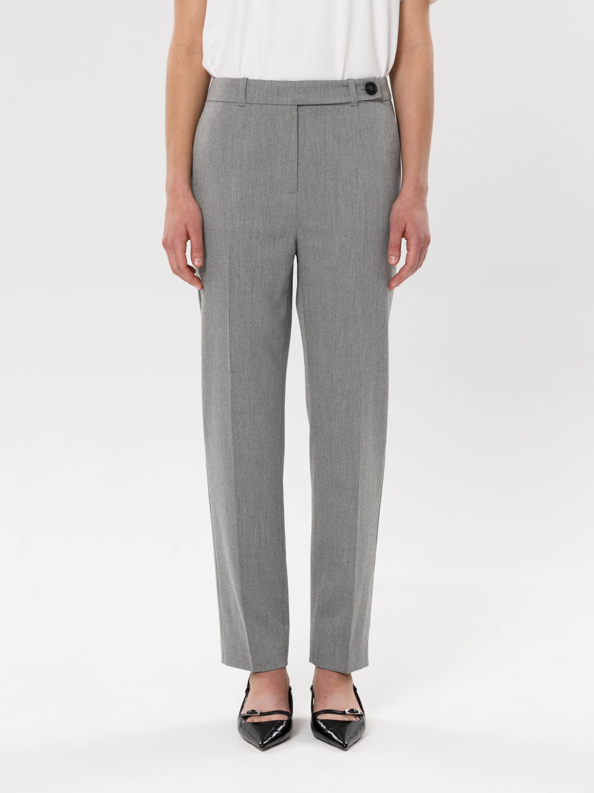 Брюки светло-серые укороченные Priz(фото3)