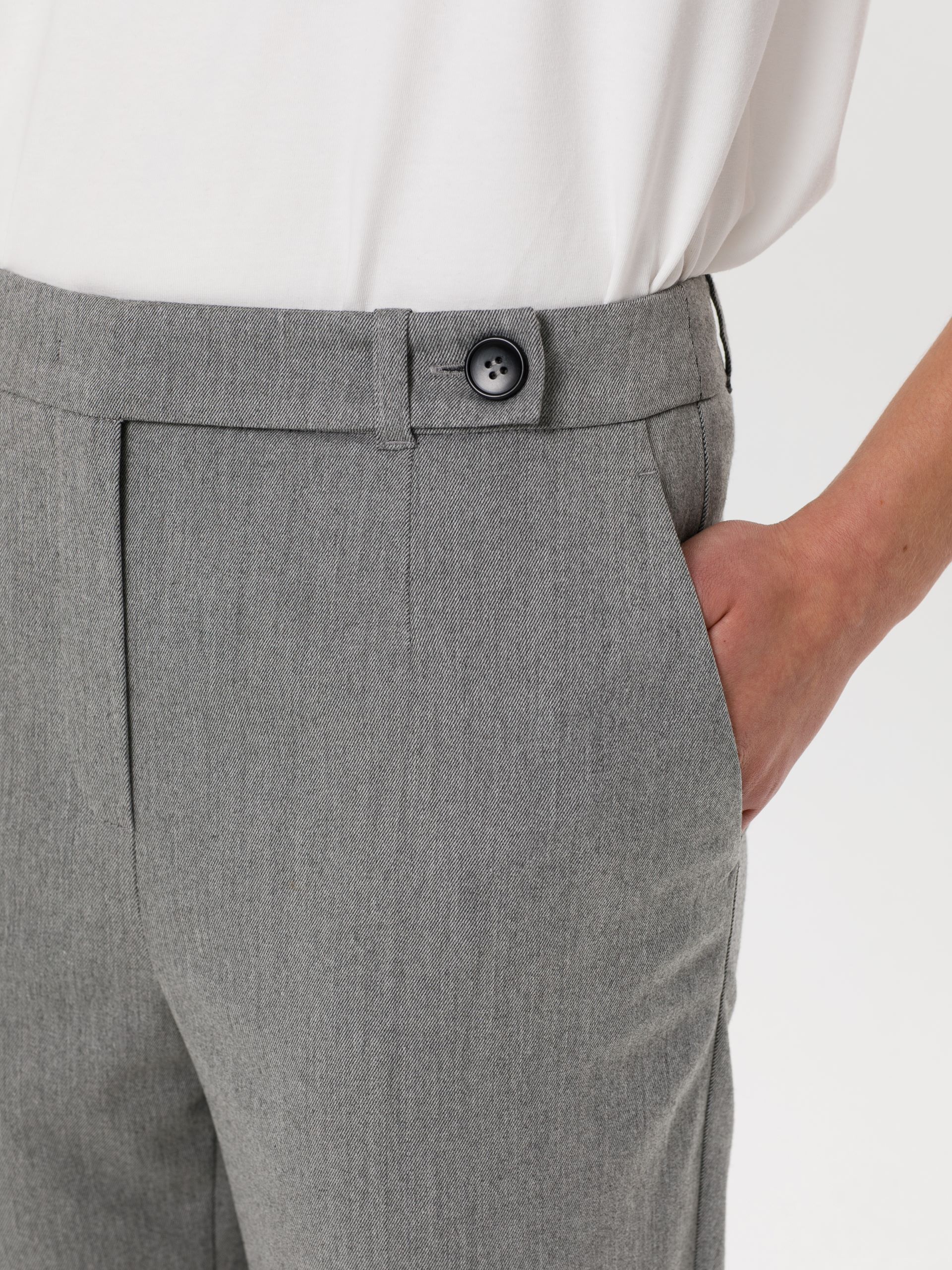 Брюки светло-серые укороченные Priz(фото4)