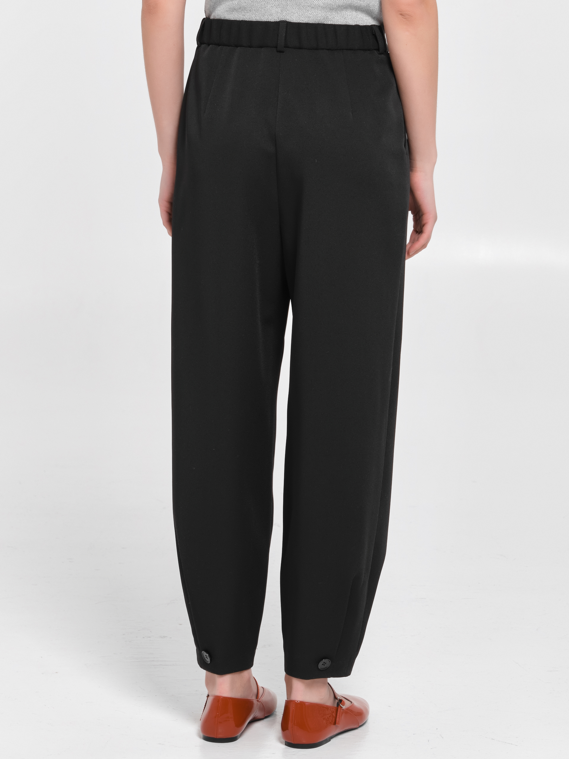 Брюки-бананы чёрные с карманами Priz(фото6)