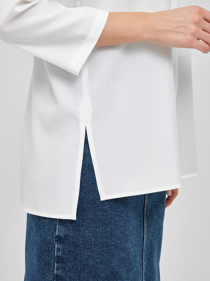 Рубашка базовая молочного цвета Priz(фото6)