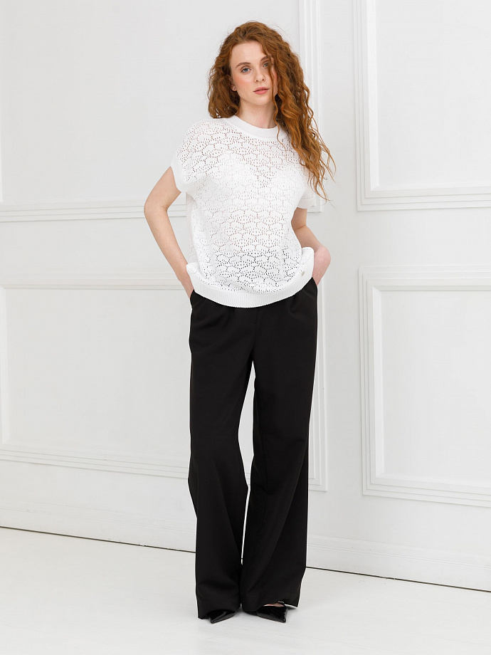 Блуза вязаная белого цвета Priz(фото2)