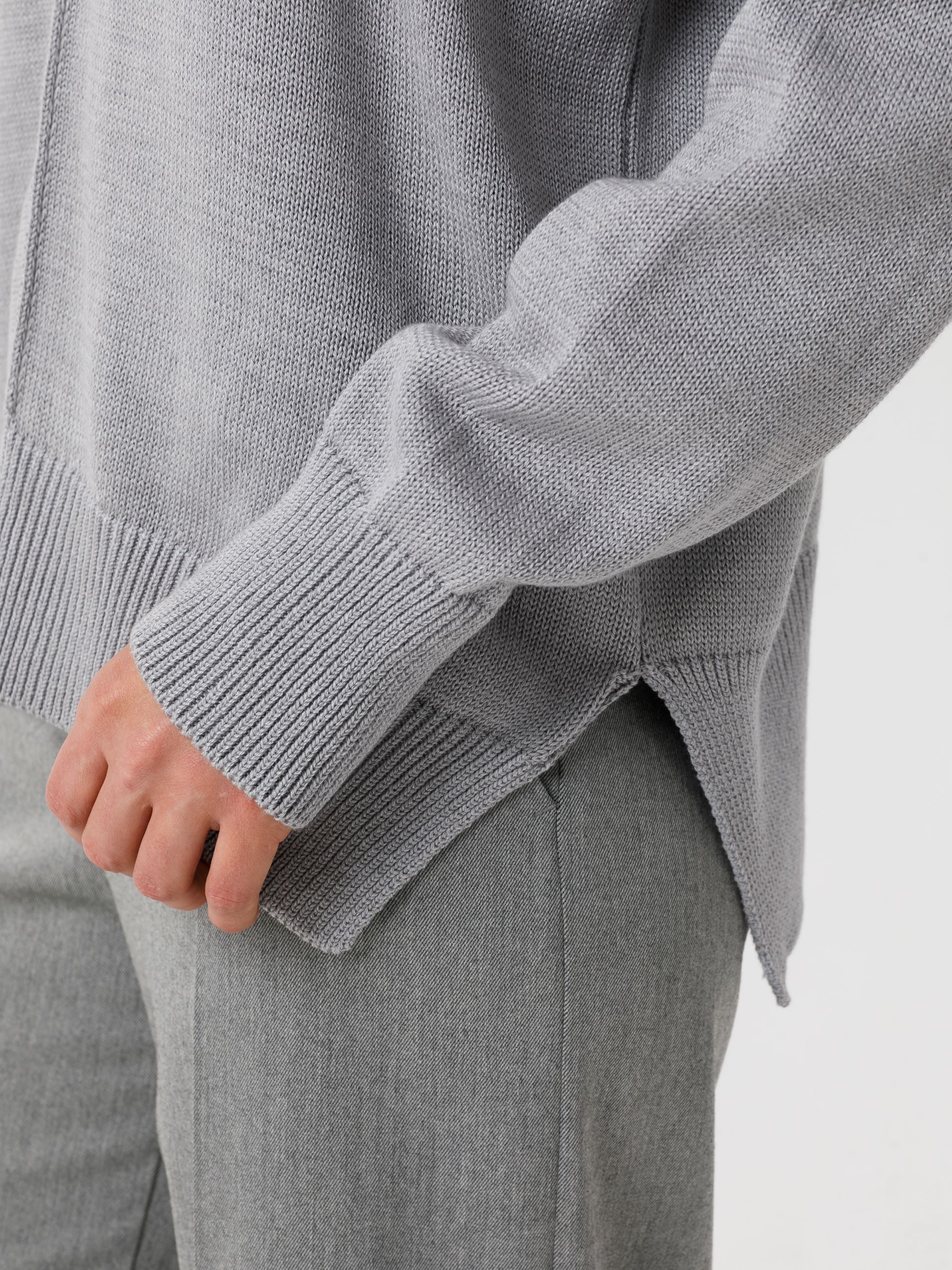 Джемпер вязаный серого цвета Priz(фото6)