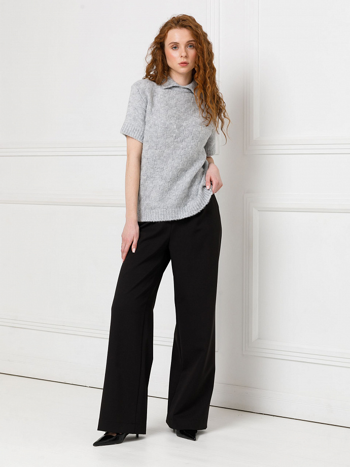 Блуза вязаная светло-серая Priz(фото2)