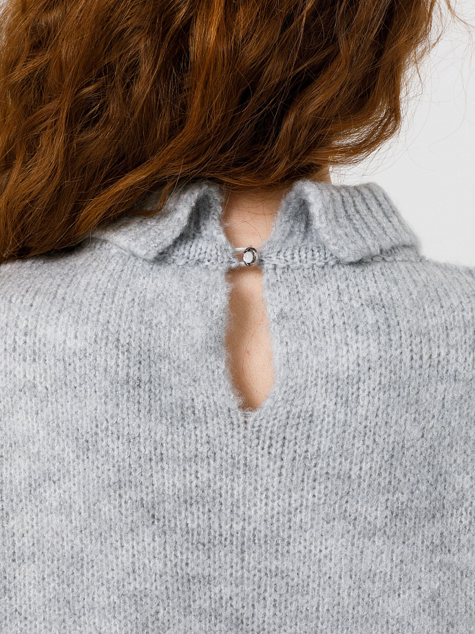 Блуза вязаная светло-серая Priz(фото5)