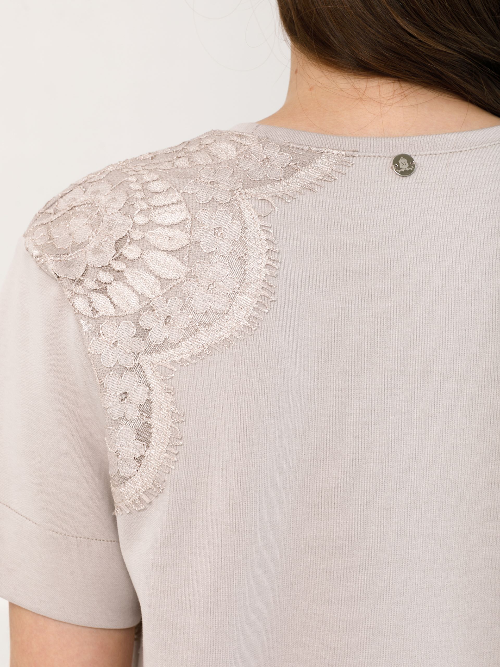 Блуза бежевая с кружевом Priz(фото8)