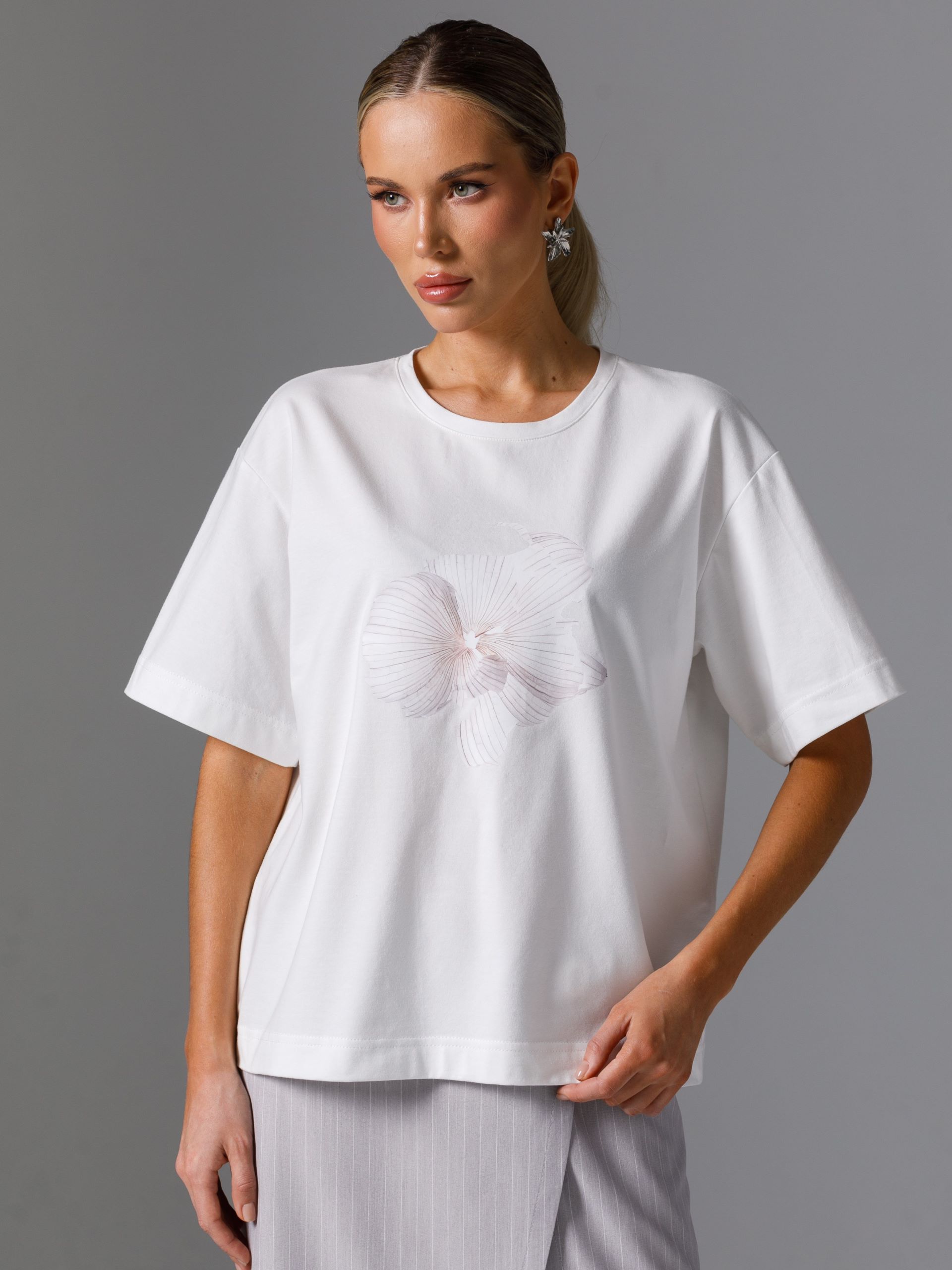 Футболка белая с принтом Priz(фото3)