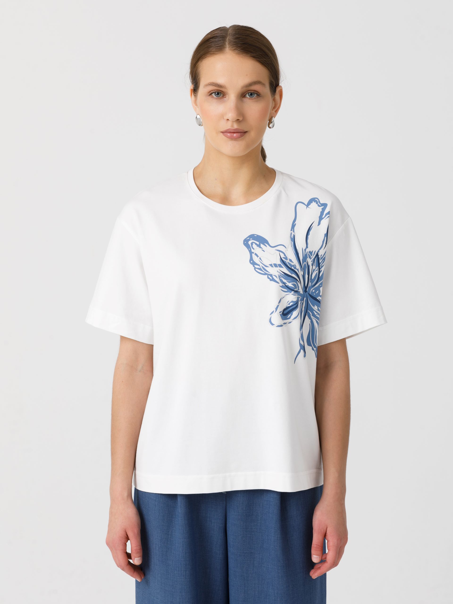 Футболка белая с принтом Priz(фото3)