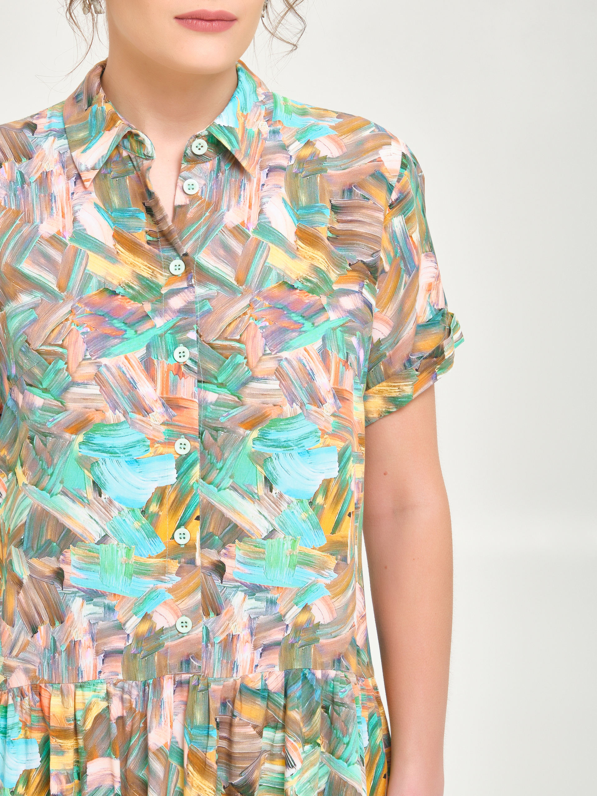 Платье из вискозы с принтом Priz(фото3)