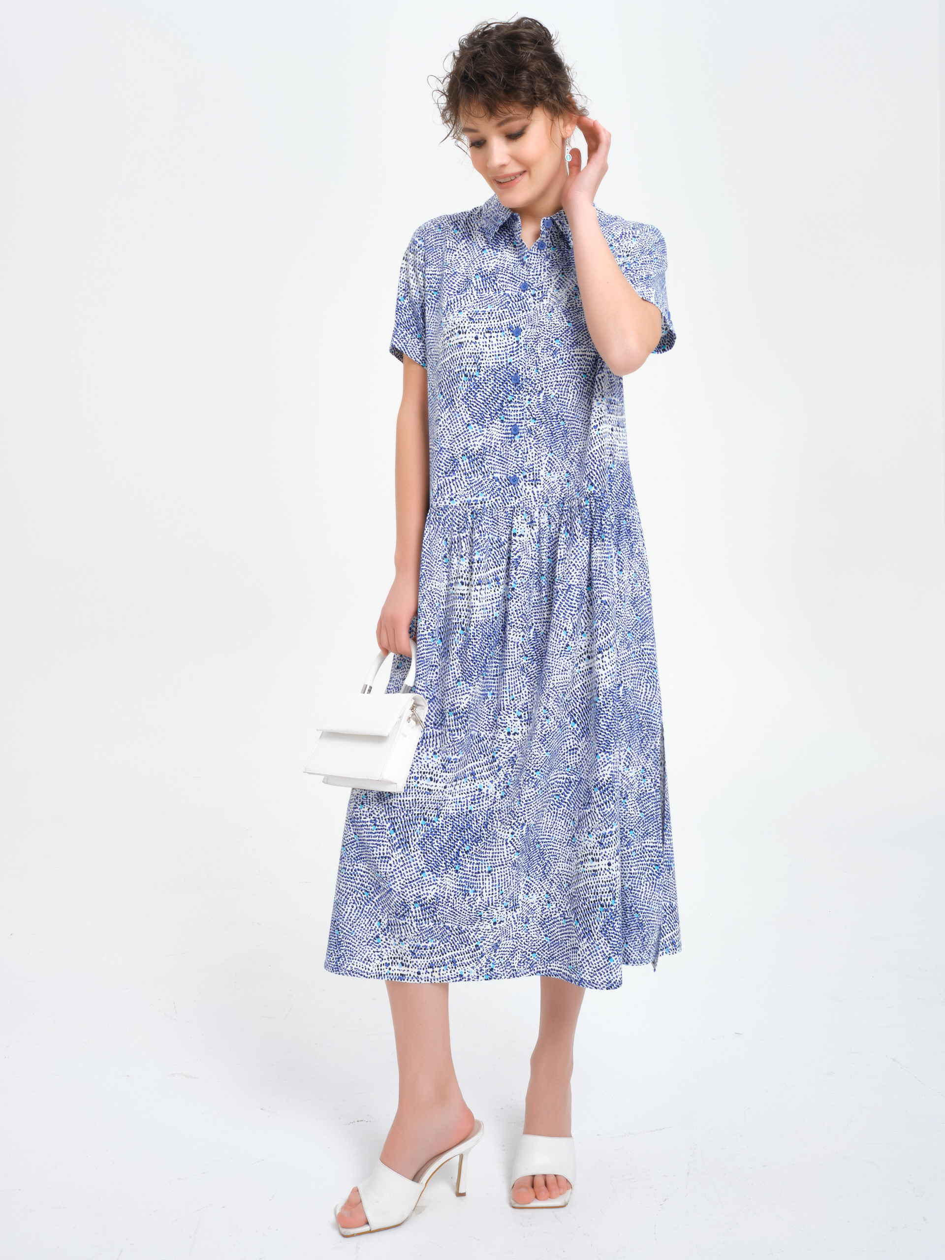 Платье из вискозы с принтом Priz(фото2)