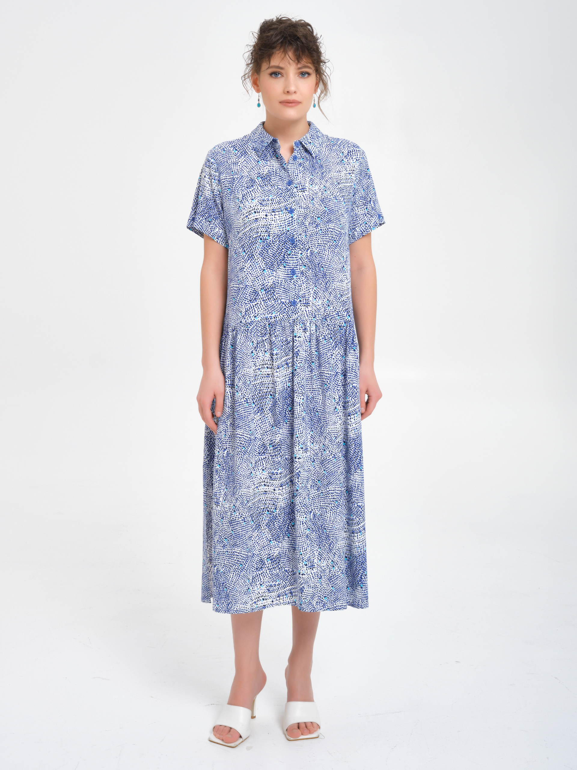 Платье из вискозы с принтом Priz(фото4)