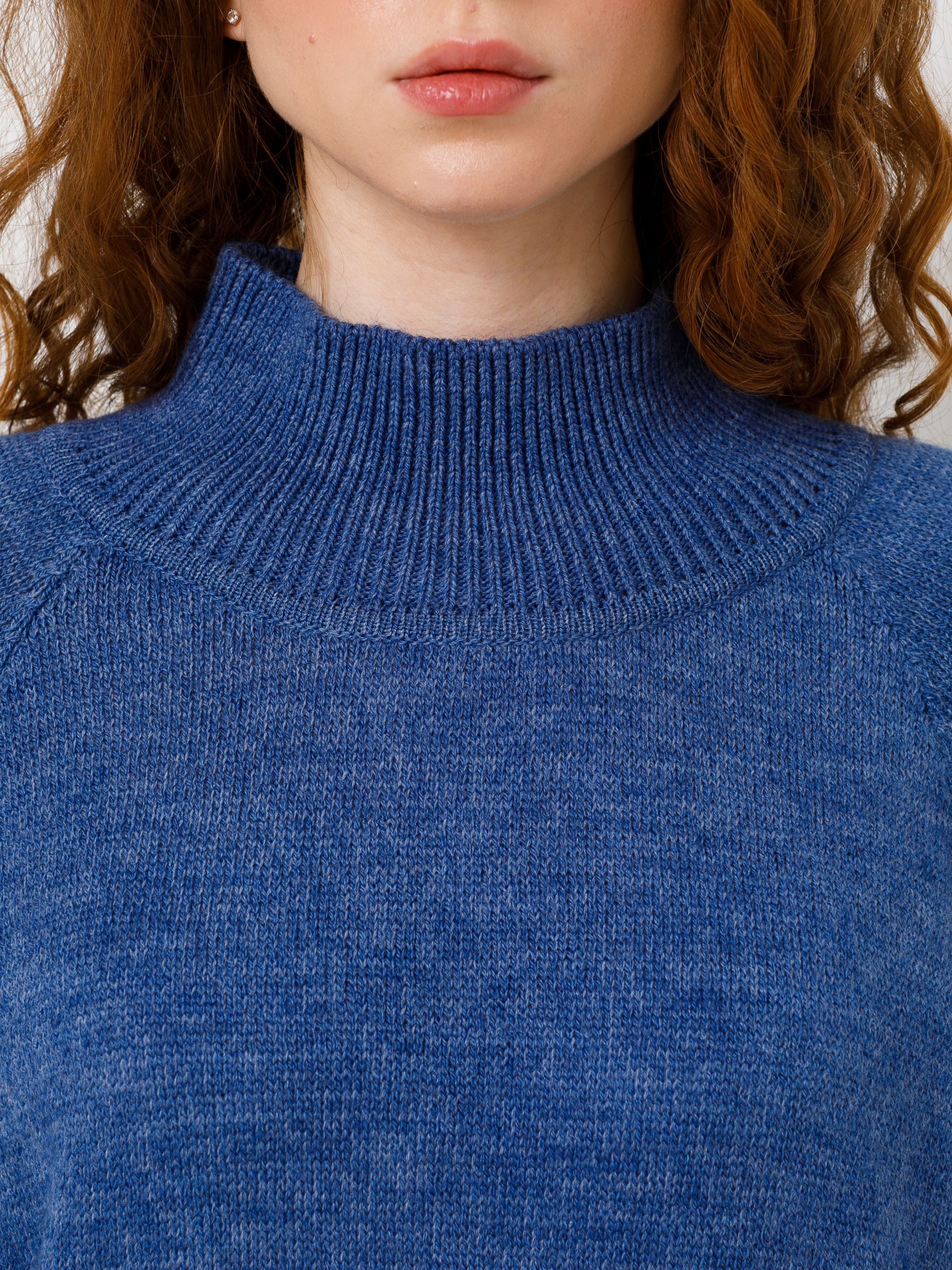 Свитер вязаный синего цвета Priz(фото3)