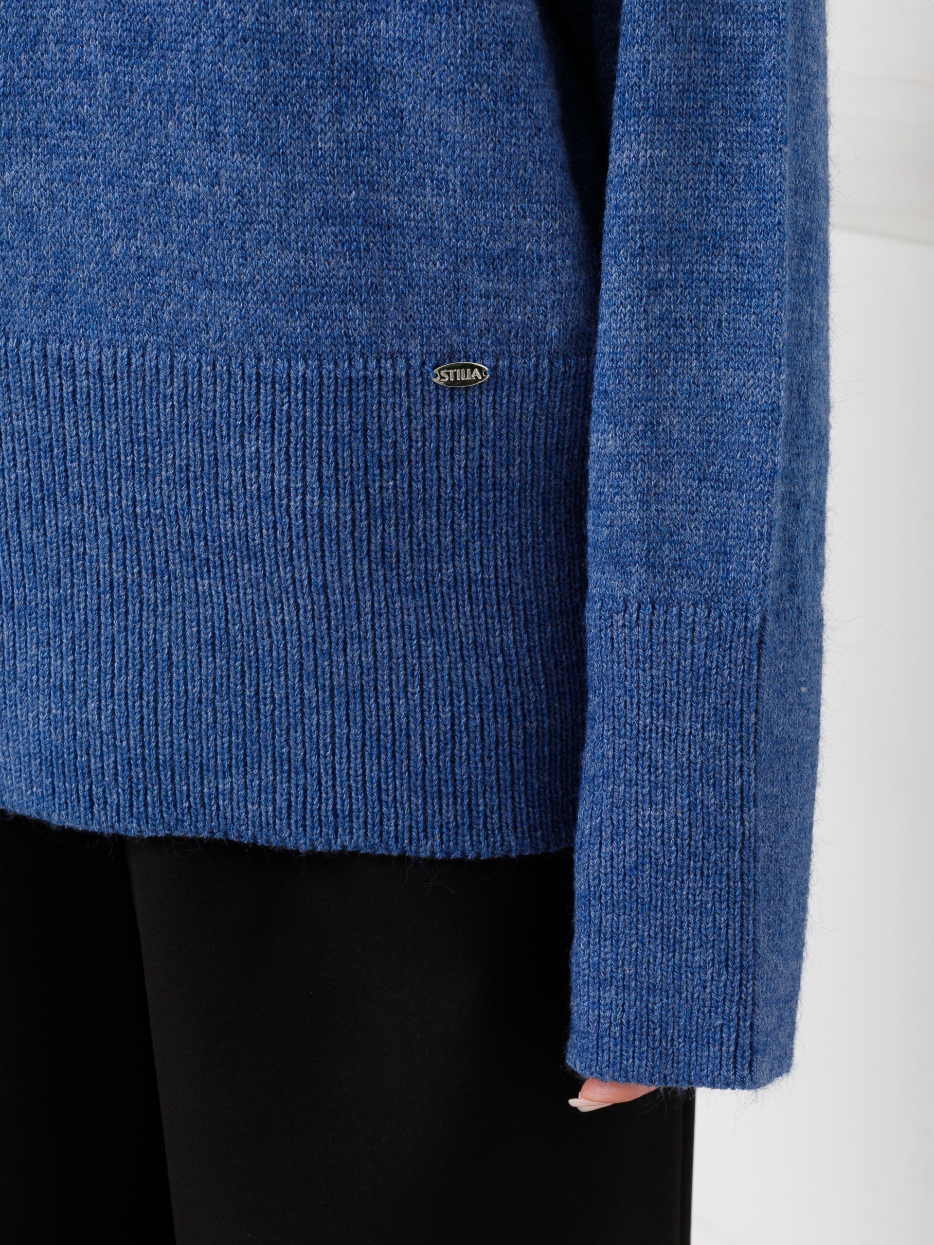 Свитер вязаный синего цвета Priz(фото5)