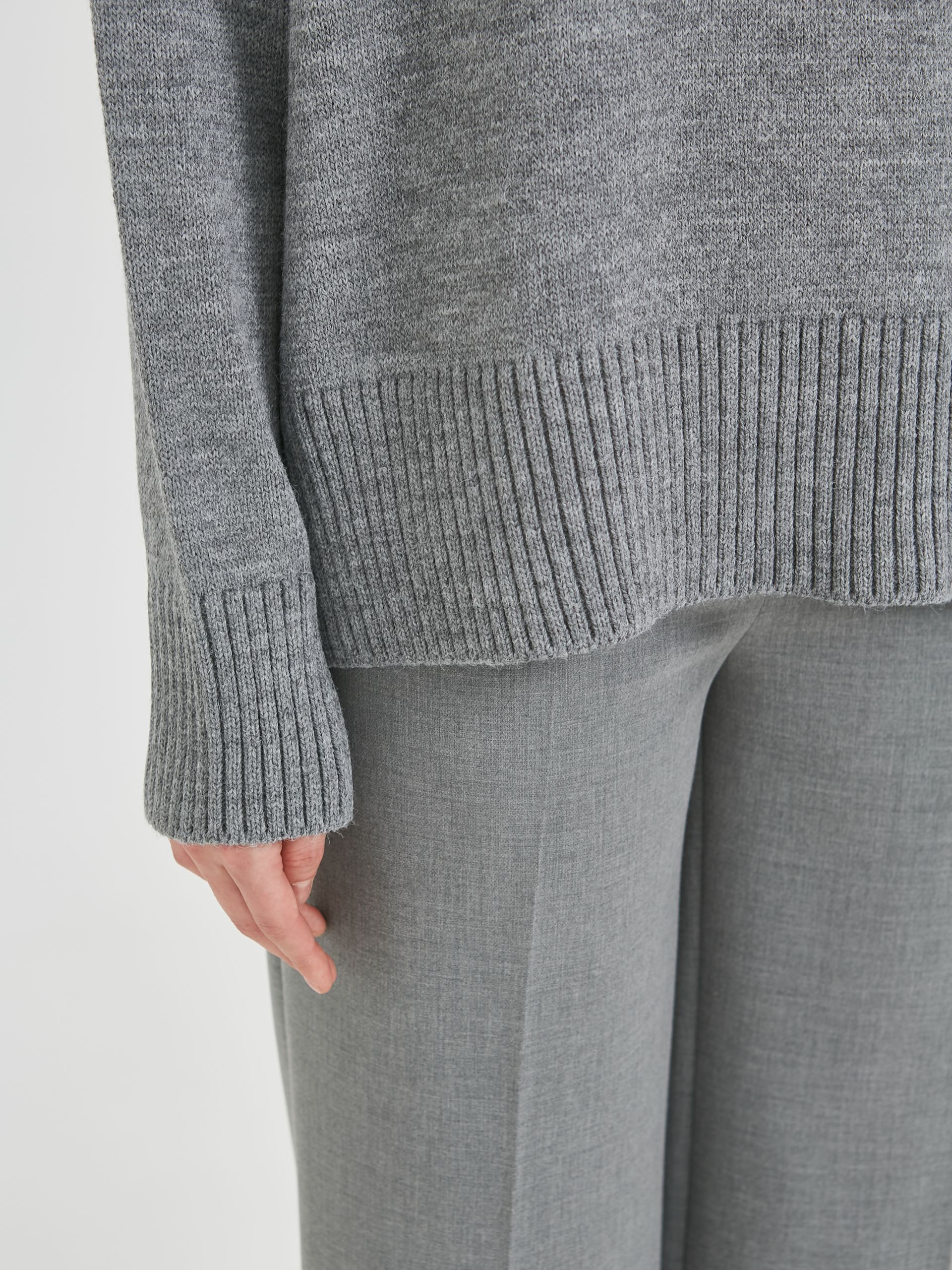 Свитер вязаный серый оверсайз Priz(фото5)