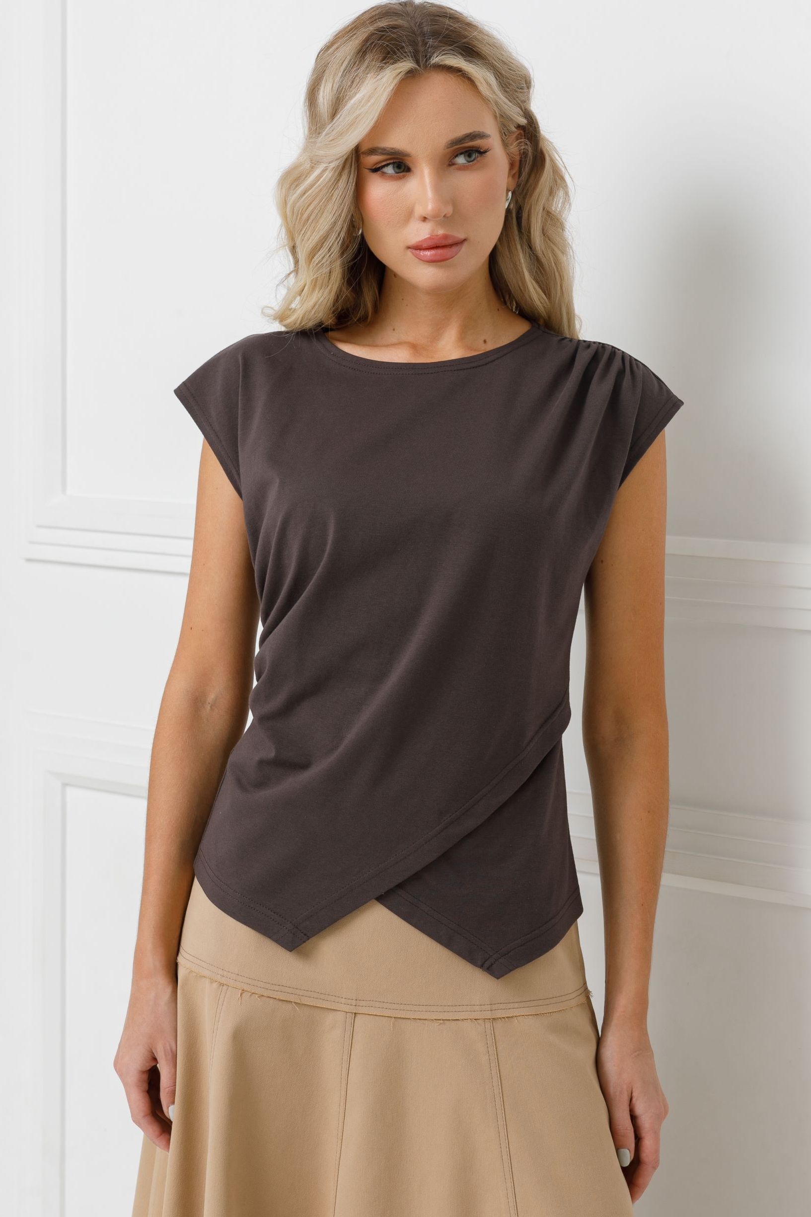 Топ трикотажный с драпировкой Priz