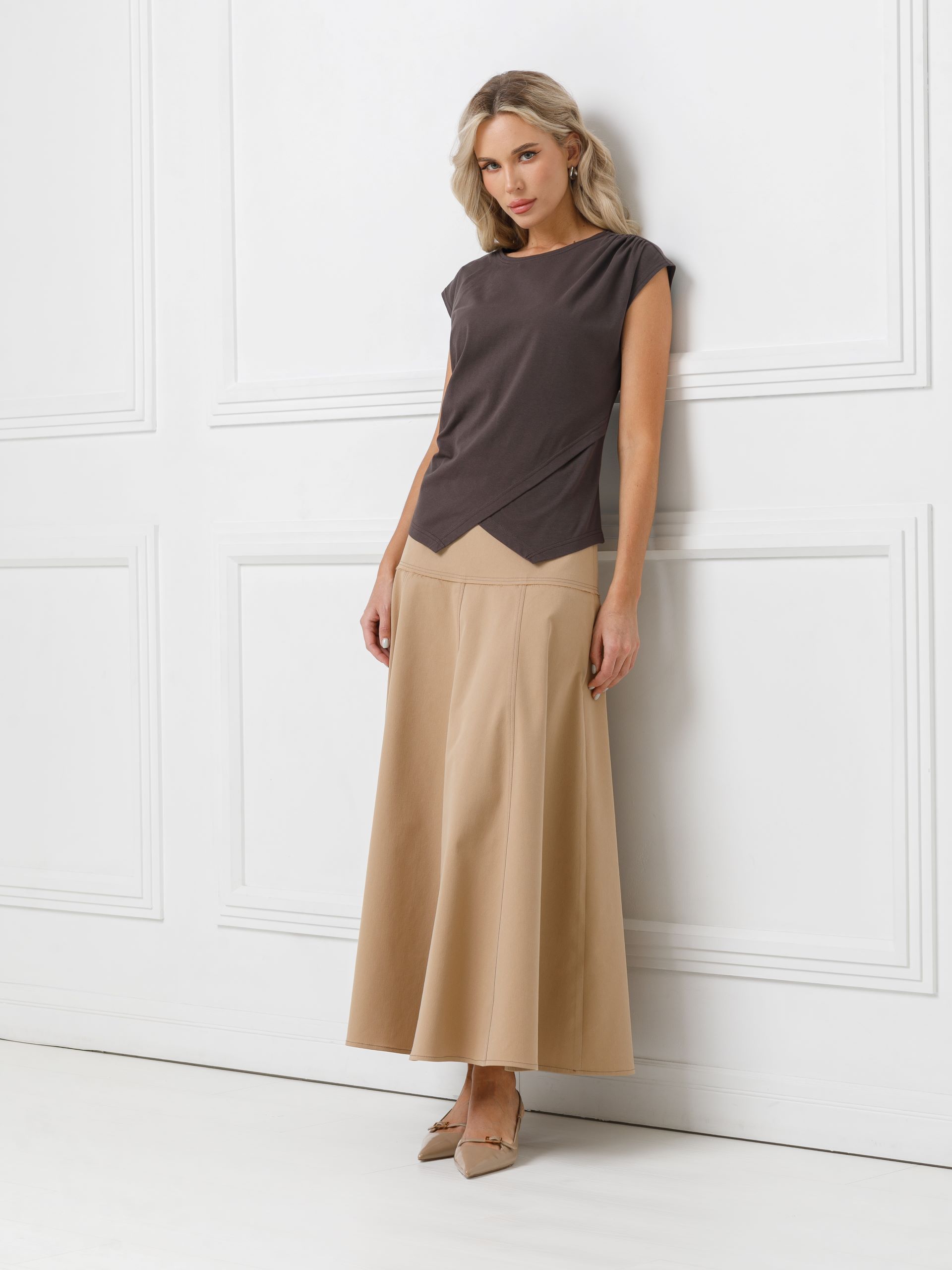 Топ трикотажный с драпировкой Priz(фото2)