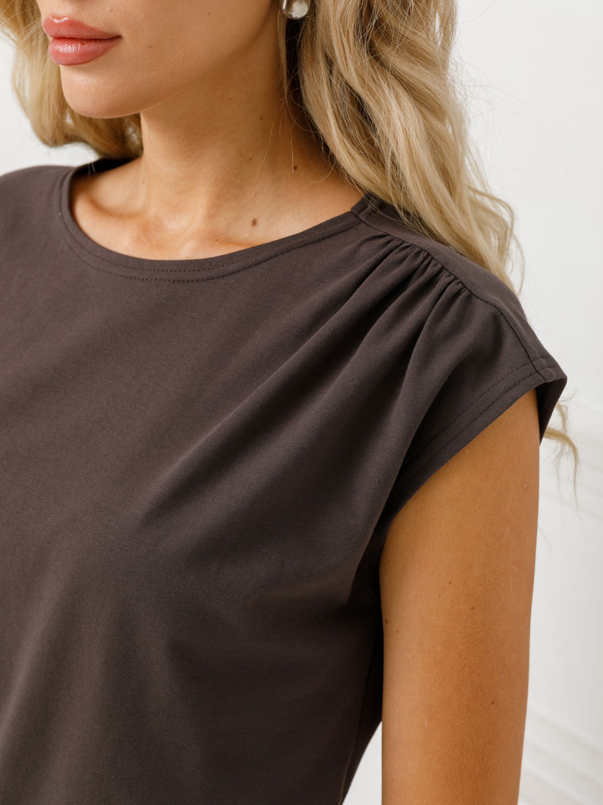 Топ трикотажный с драпировкой Priz(фото3)