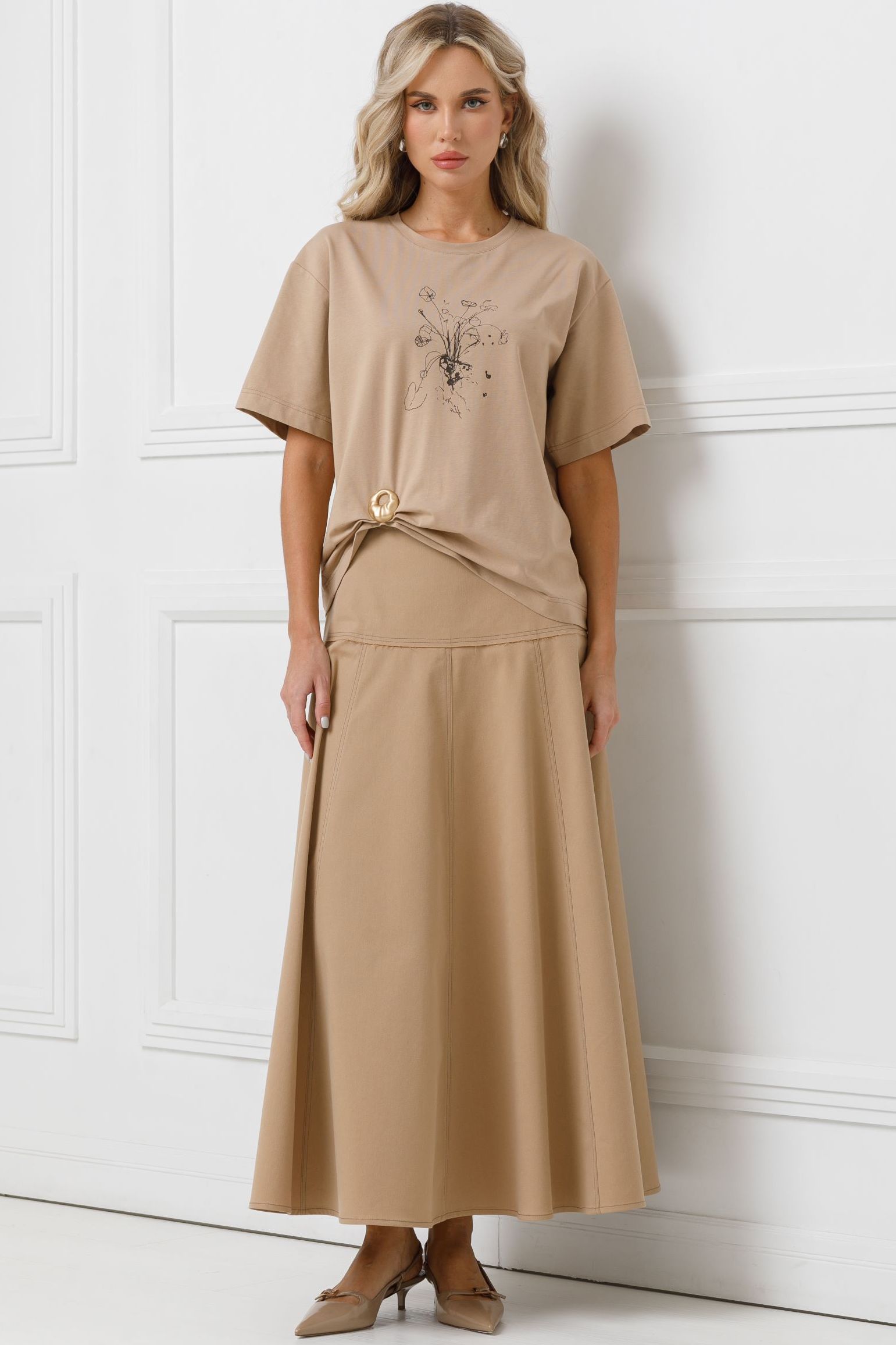 Юбка длинная расклёшенная Priz