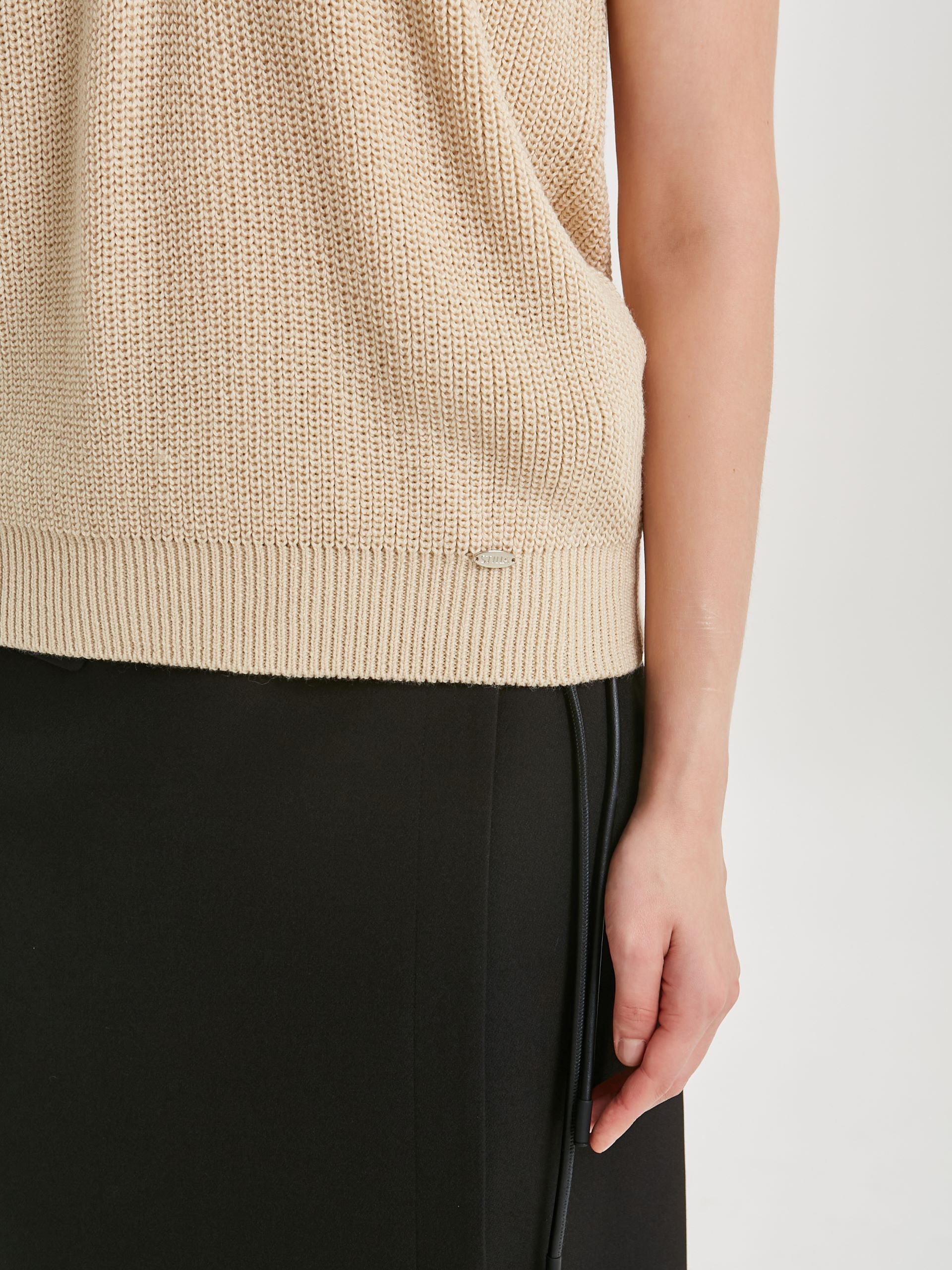 Жилет вязаный цвета слоновая кость Priz(фото5)