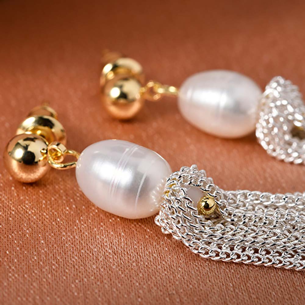 Серьги на гвоздиках с жемчугом Rada(фото3)