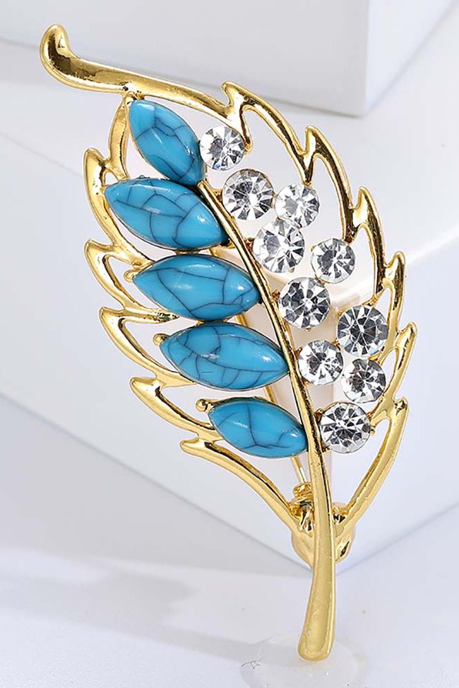 Брошь в виде листа Rada