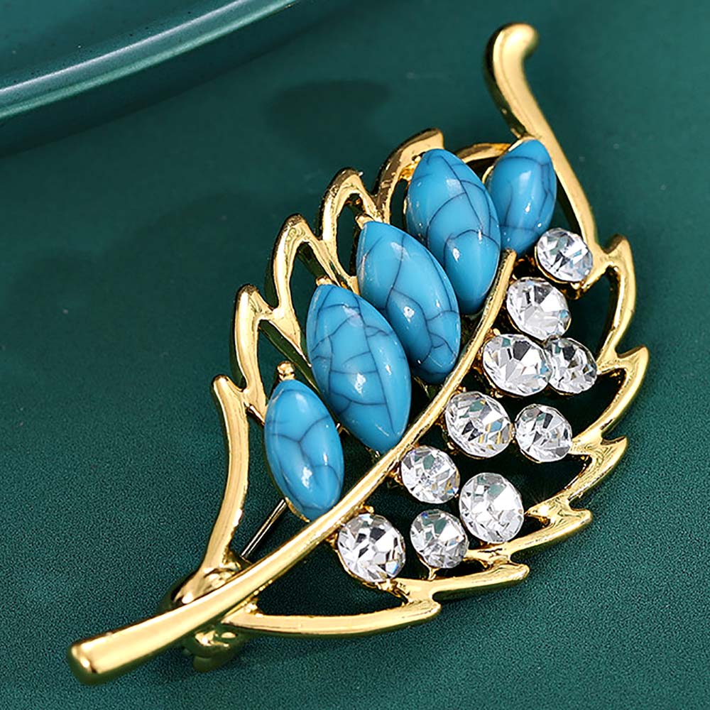 Брошь в виде листа Rada(фото2)