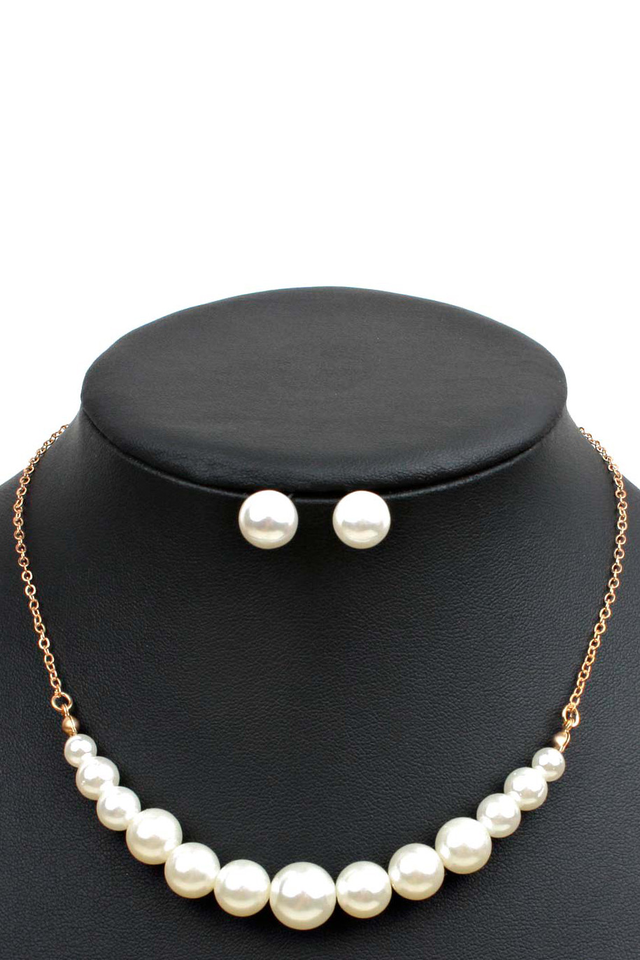 Double Pearl Necklace