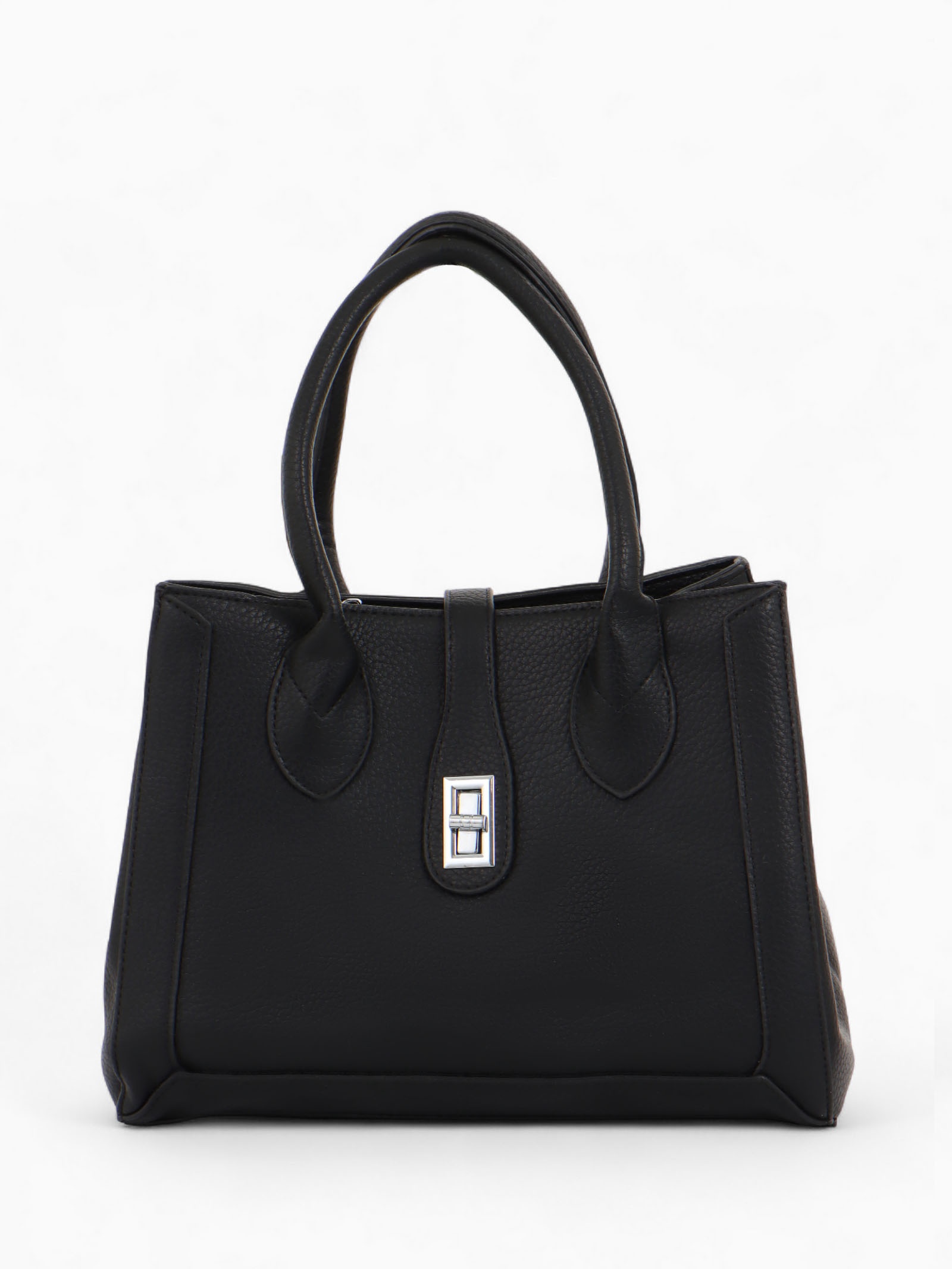 Сумка женская тоут чёрная на молнии Textura(фото3)