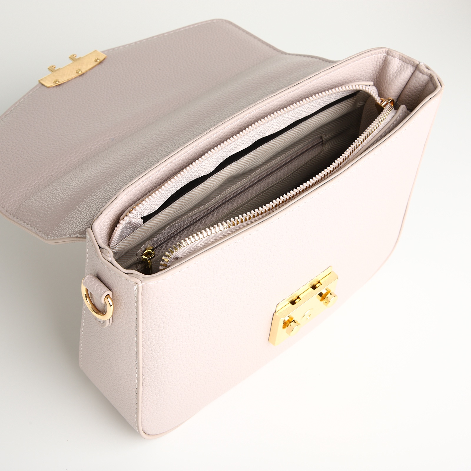 Сумка женская-мессенджер бежевого цвета Textura(фото5)