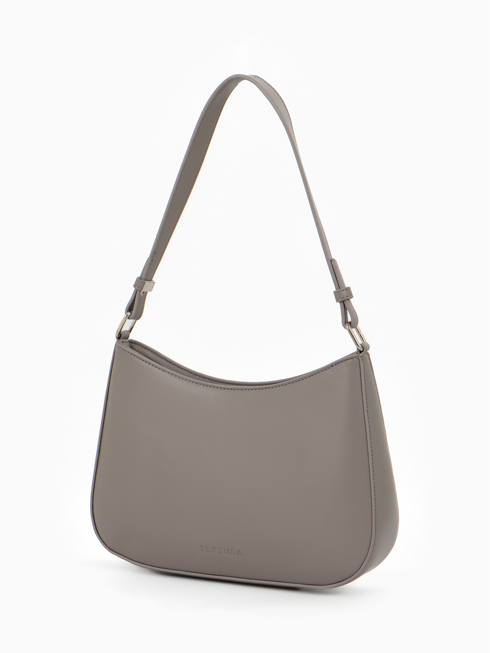 Сумка женская багет на молнии серого цвета Textura(фото4)