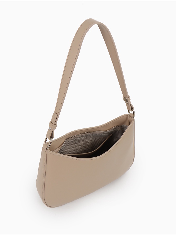 Сумка женская багет на молнии бежевого цвета Textura(фото6)