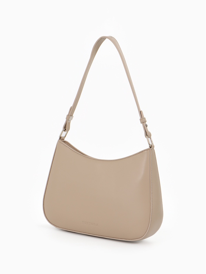 Сумка женская багет на молнии бежевого цвета Textura(фото4)