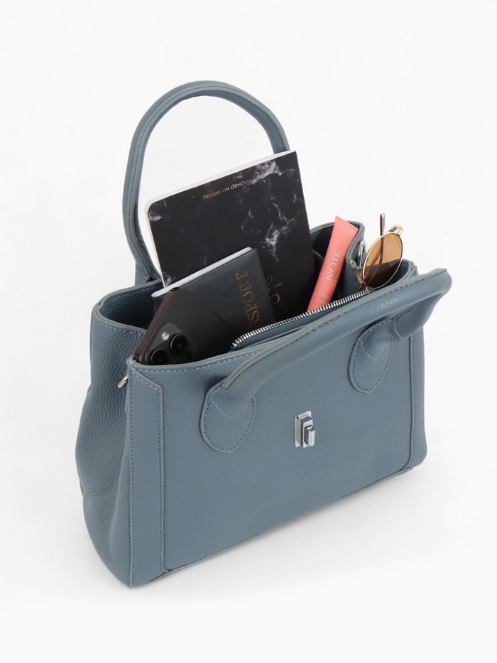 Сумка женская тоут синяя на молнии Textura(фото4)