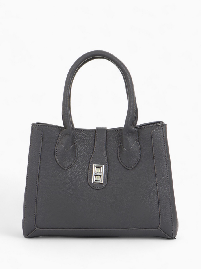 Сумка женская тоут тёмно-серая на молнии Textura(фото3)