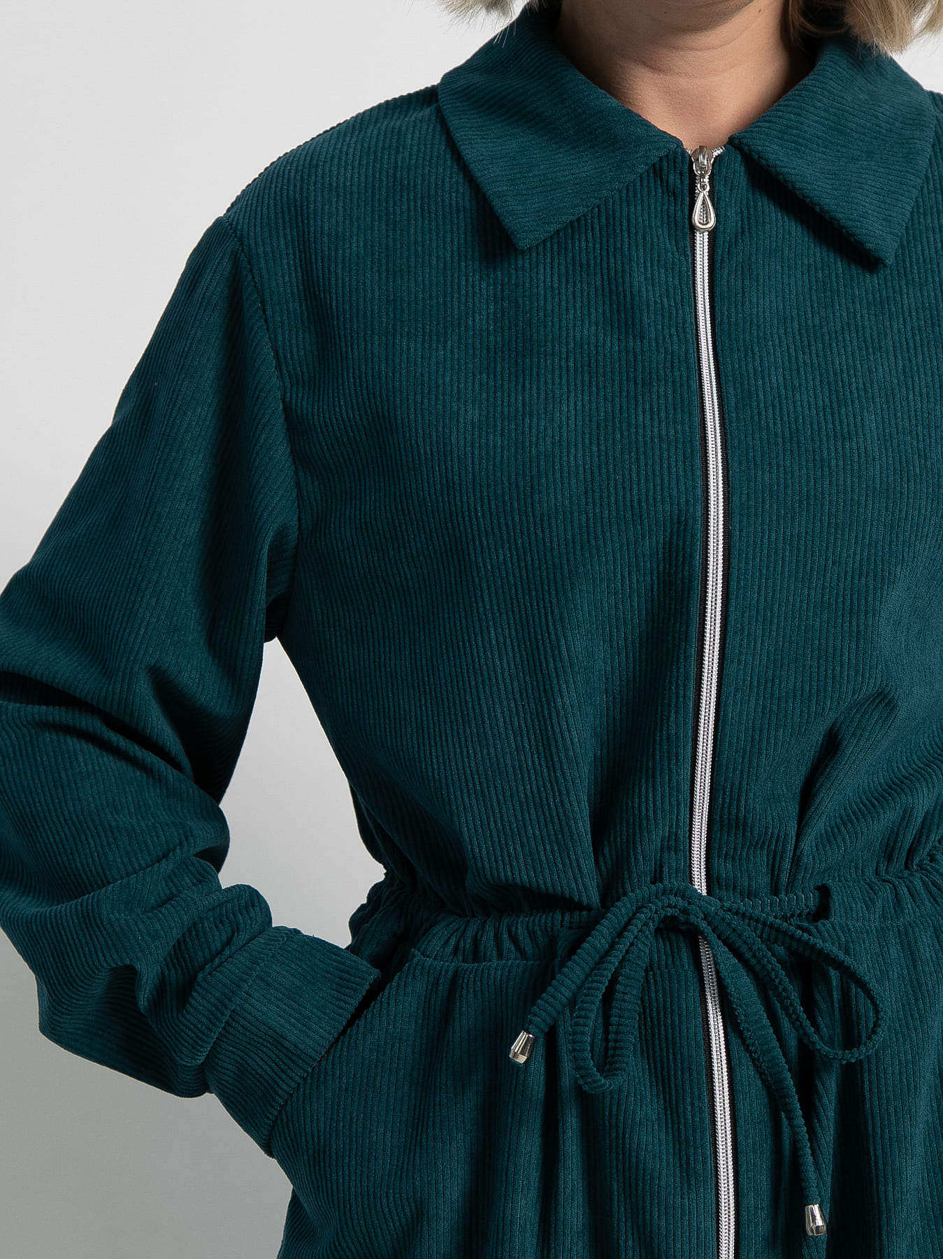 Костюм брючный из вельвета в изумрудном цвете LT collection(фото5)