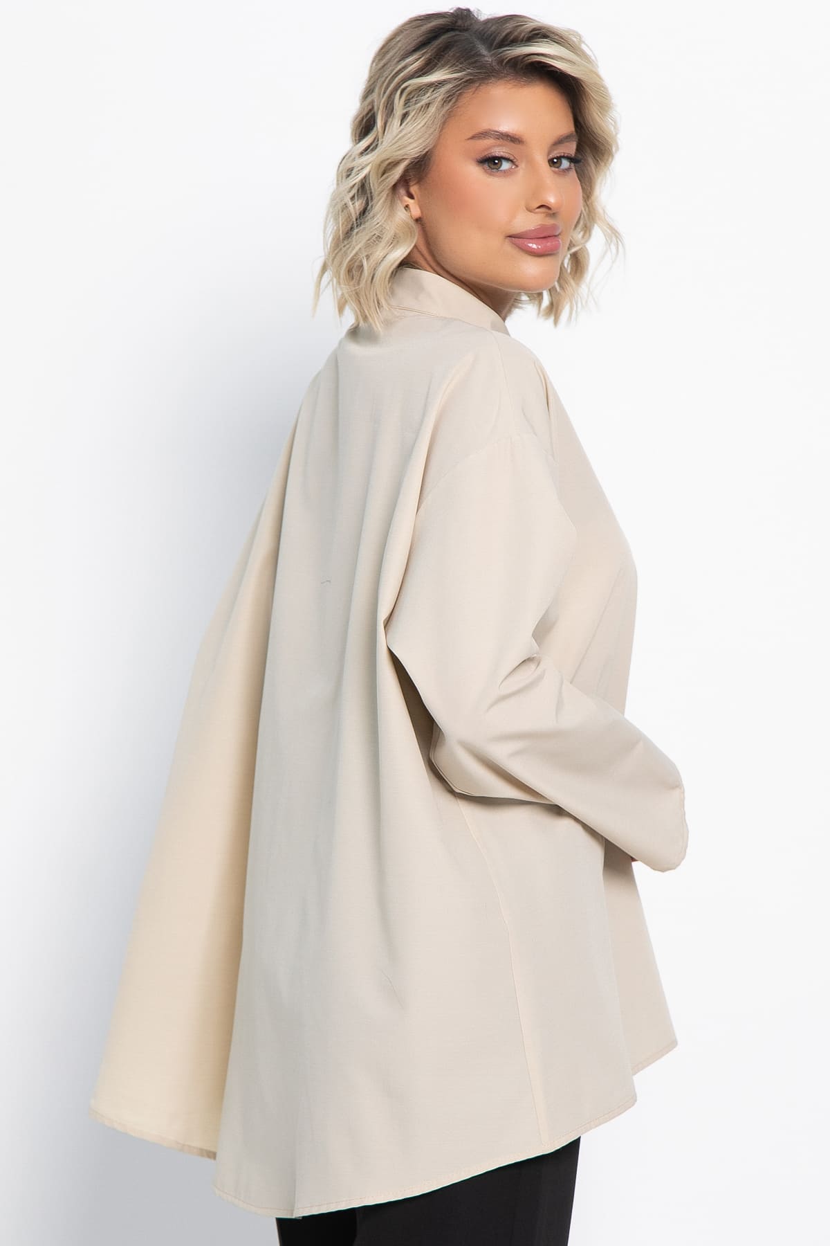 Рубашка бежевая с дизайнерской розой LT collection(фото8)