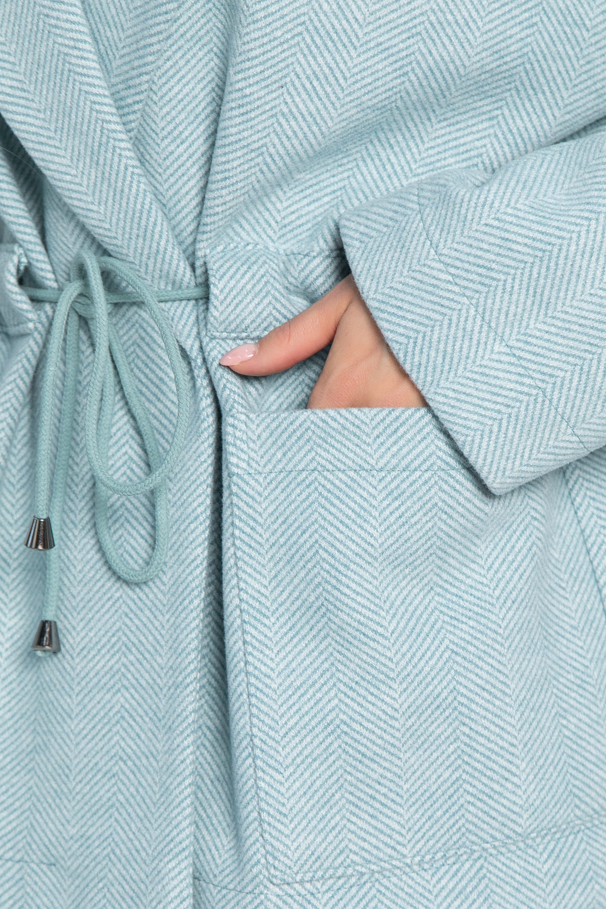 Пальто-пиджак голубого цвета LT collection(фото5)