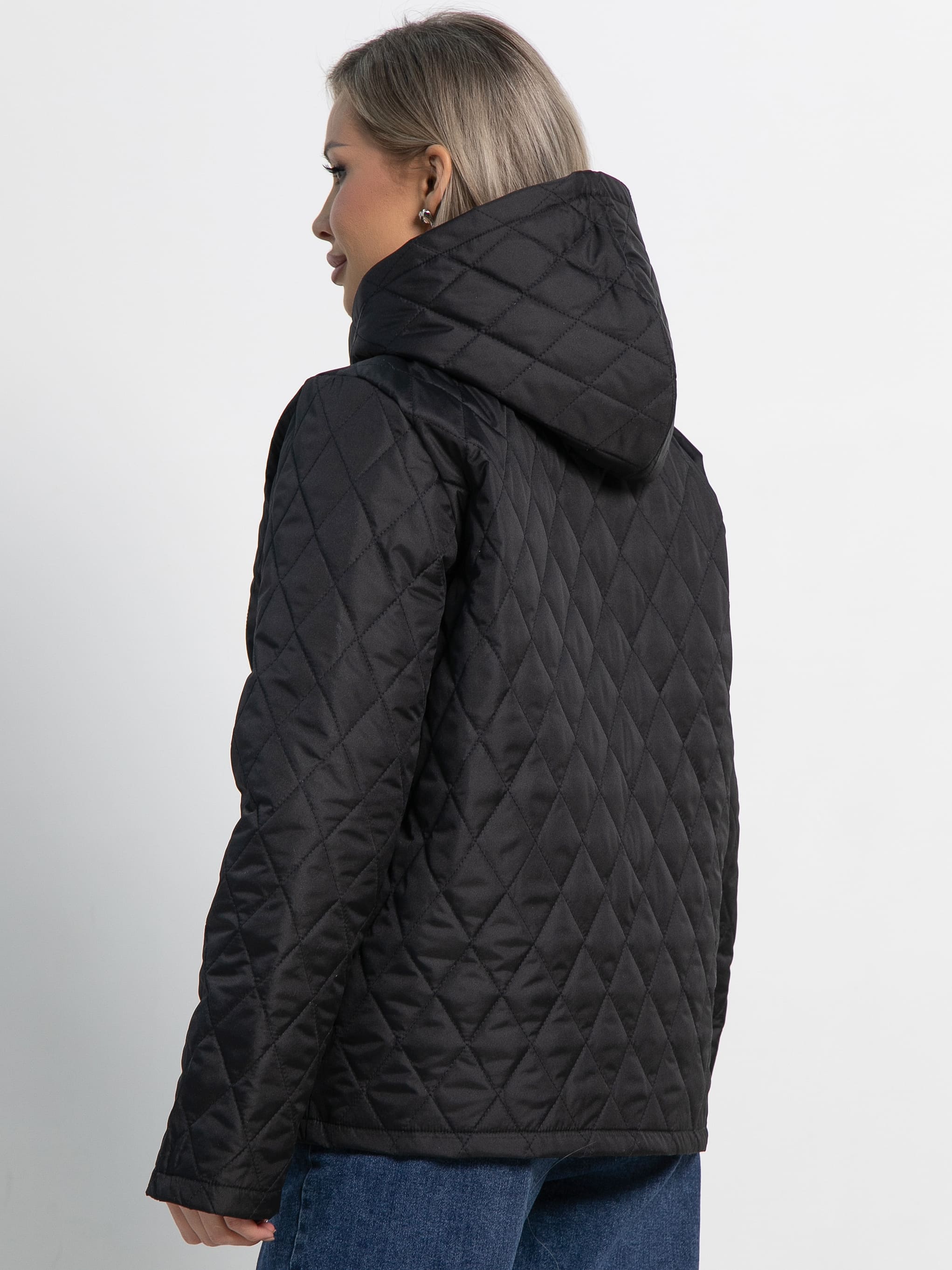 Куртка чёрная демисезонная стёганная LT collection(фото6)