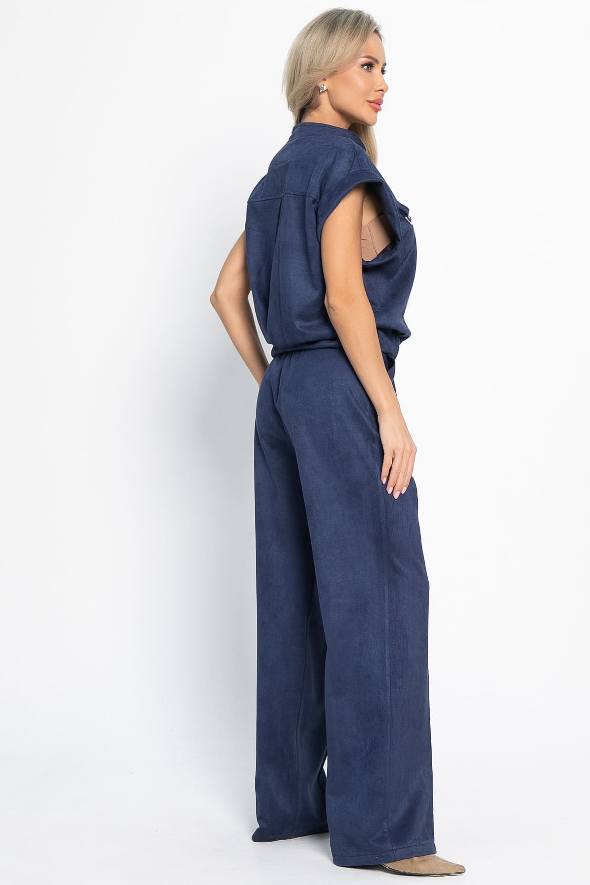 Брюки замшевые синего цвета LT collection(фото5)