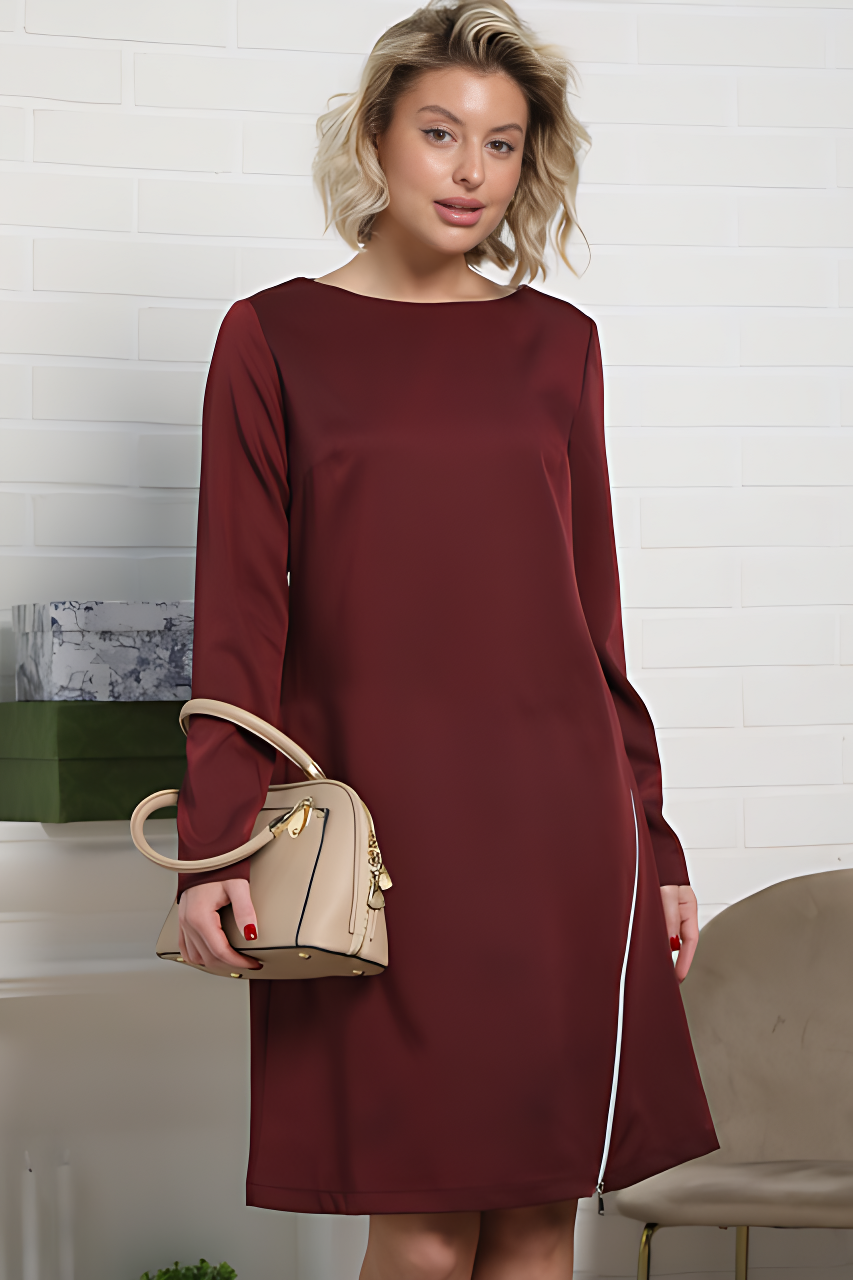 Платье бордовое в элегантном стиле LT collection