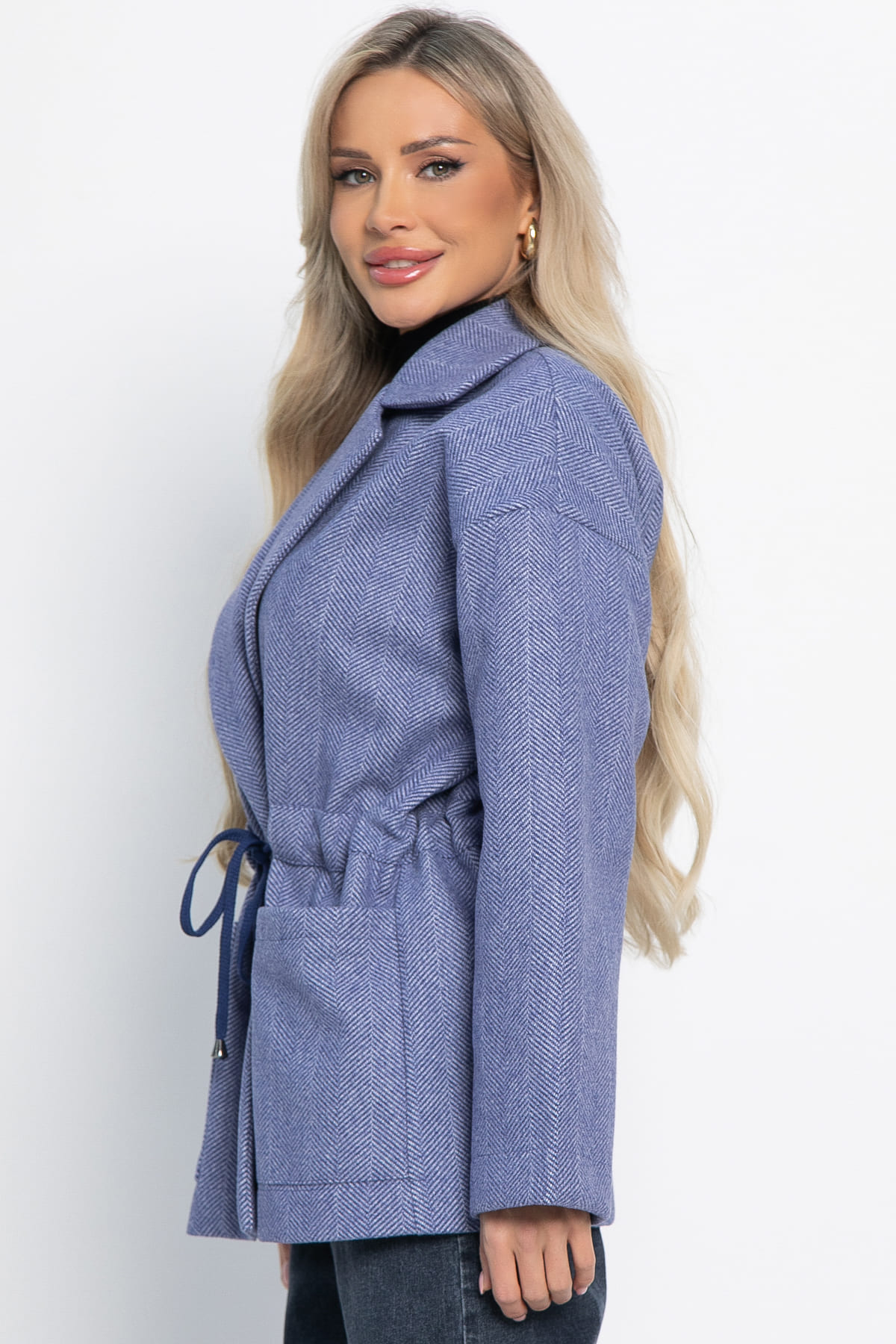 Пальто-пиджак синего цвета LT collection(фото6)