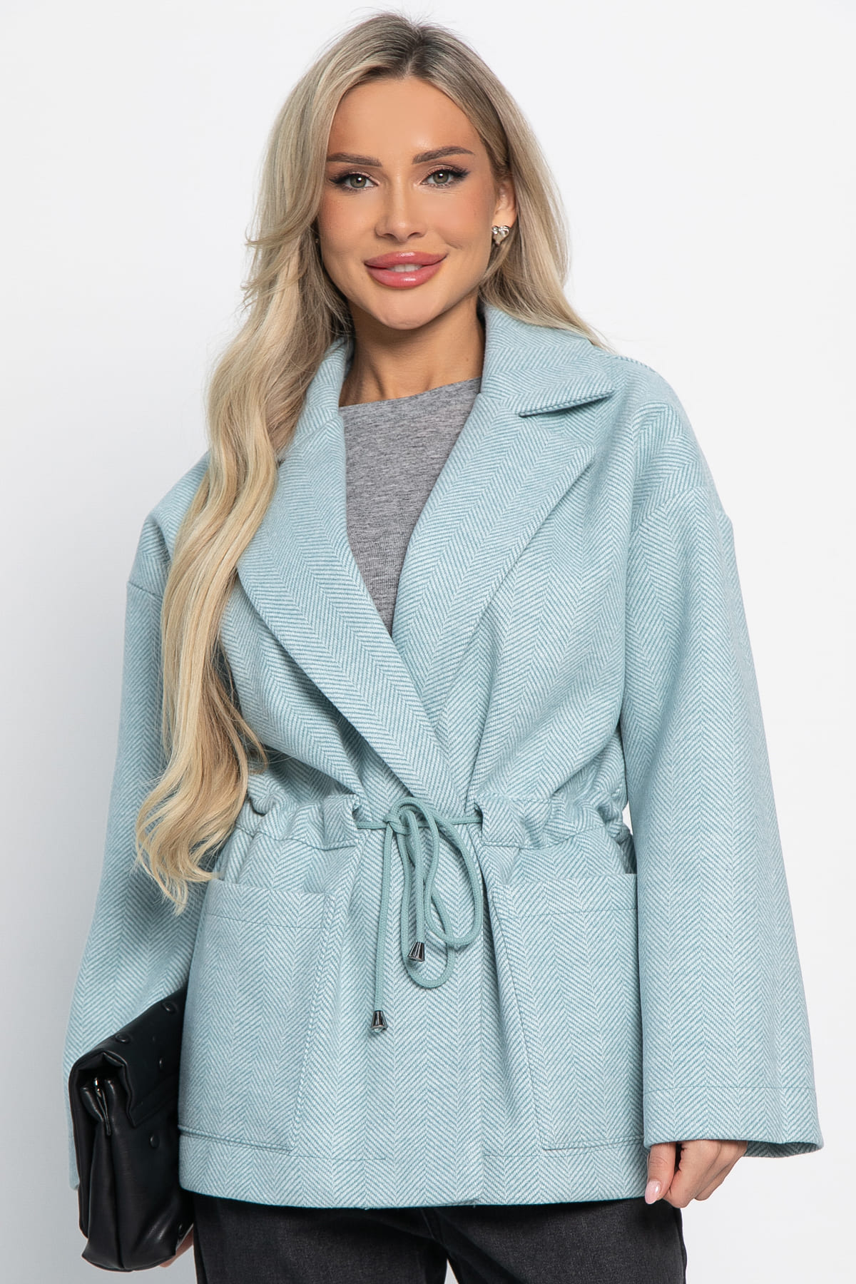 Пальто-пиджак голубого цвета LT collection(фото3)