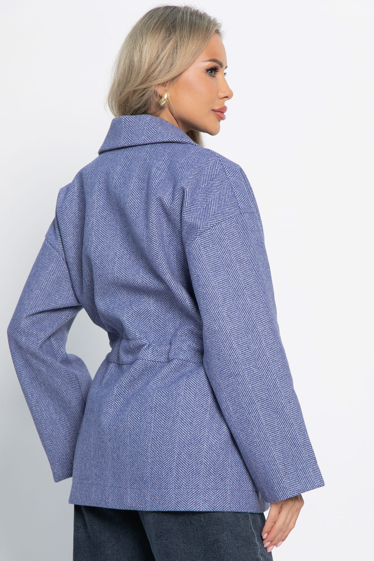 Пальто-пиджак синего цвета LT collection(фото4)