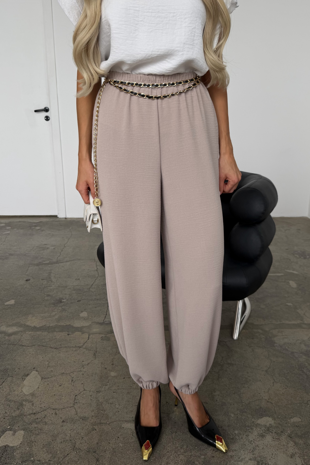 Брюки-алладины бежевые Алладин №5 Valentina(фото3)