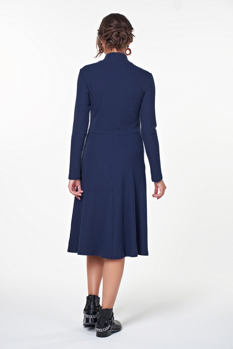 Однотонное платье с длинными рукавами Ариэль №2 Valentina(фото3)